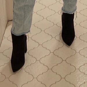 JustFab Black Heeled Boots